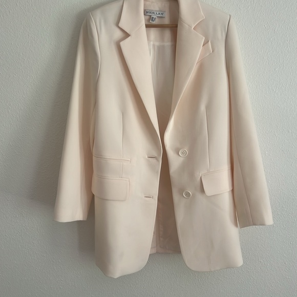 Shona Joy Irena oversized blazer in ivory, size 0 - Picture 2 of 5